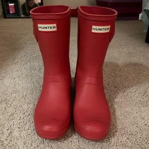 Red Hunter Boots - size 7